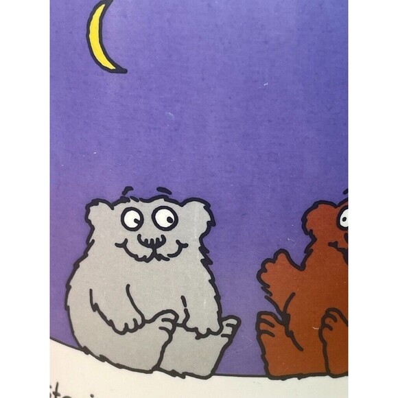 Hallmark Shoebox Greetings 1986 Mug Friends Good for Listening Day Night Bears - Picture 5 of 9